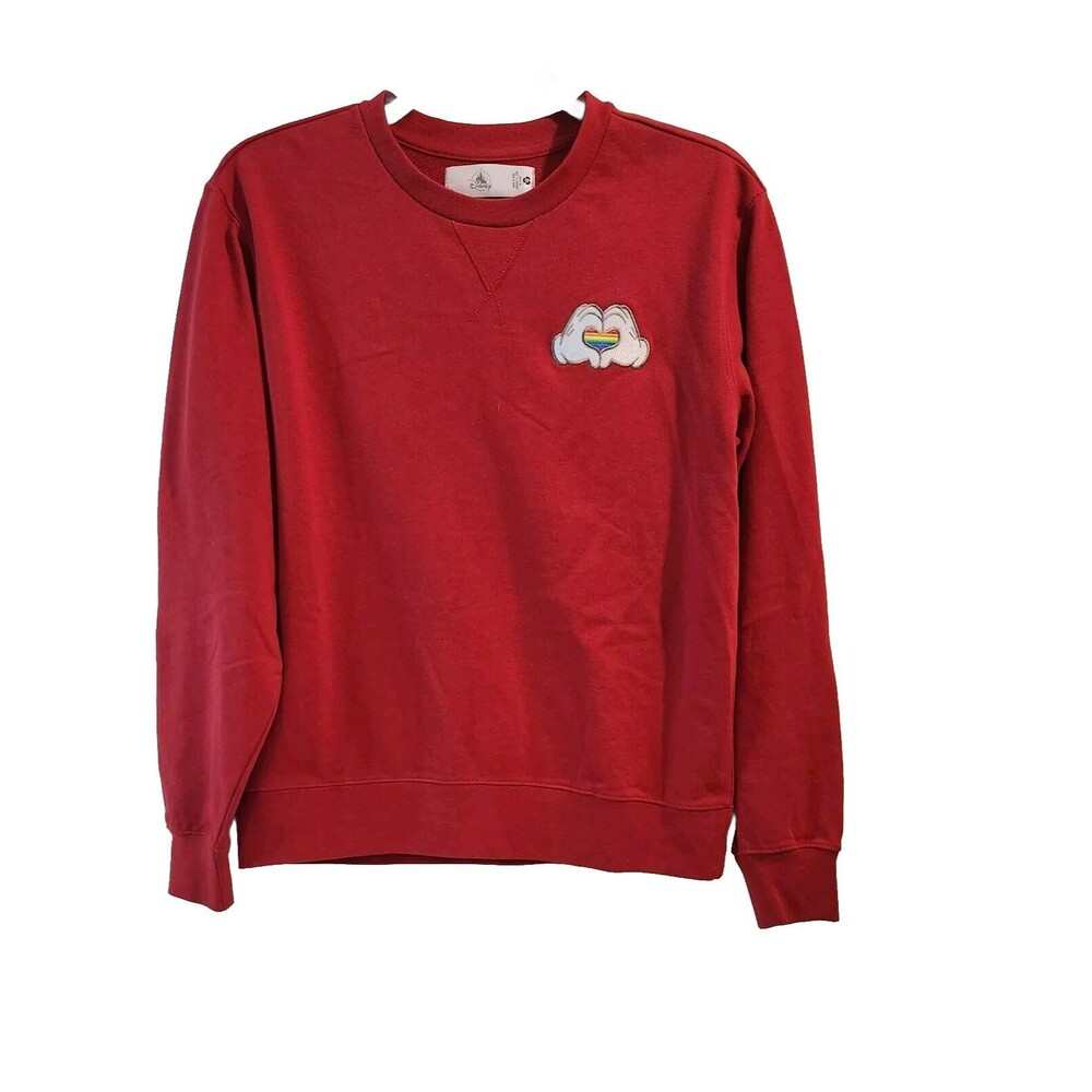 Disney Adul size Large  Crew Neck Sweatshirt Red Animated